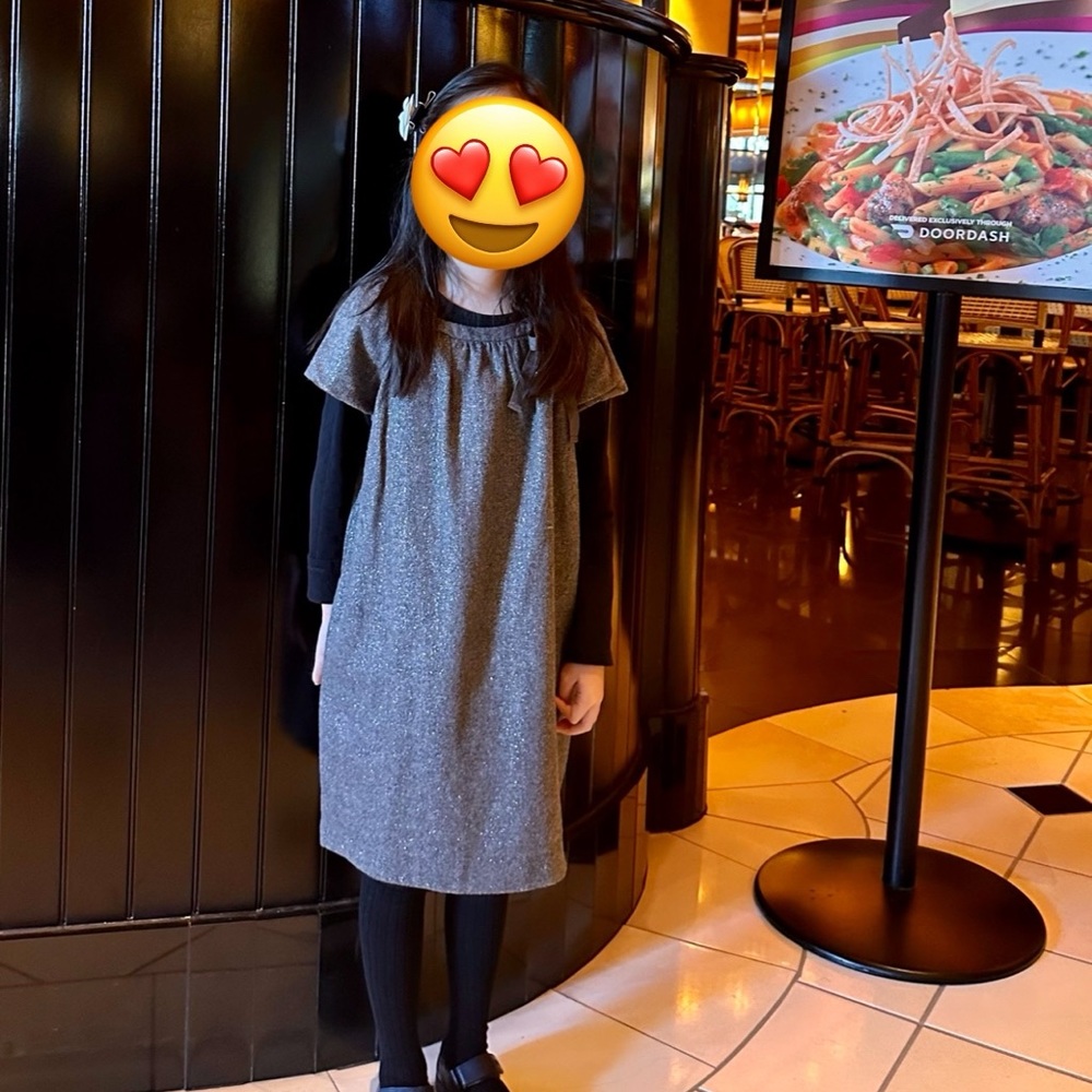 Bonpoint gray wool dress 8A